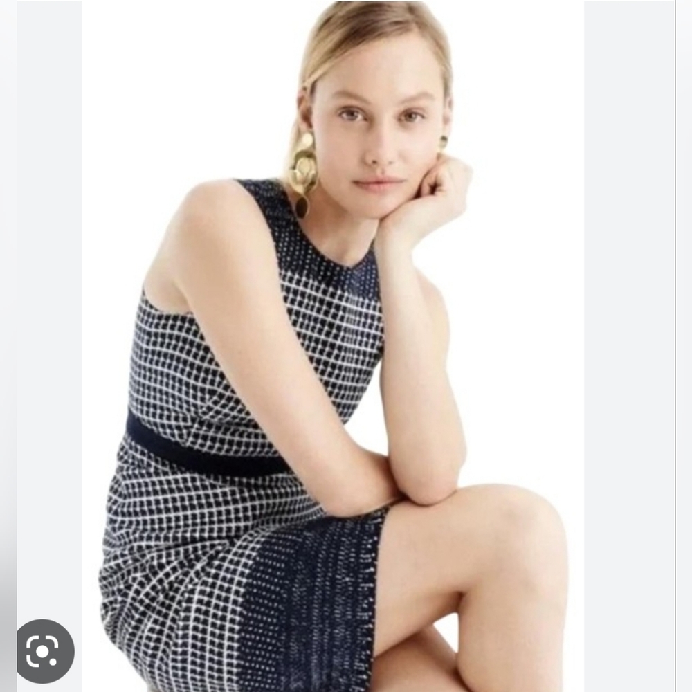 New with tags, J Crew Navy/white above the knee dress. SIZE 4T
